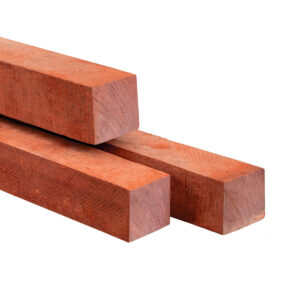 paal hardhout met punt 65 x 65 mm