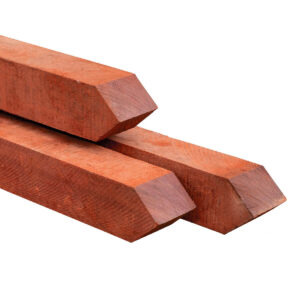 paal hardhout met punt 65 x 65 mm