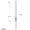 technische tekening premium glad 280 cm betonpaal