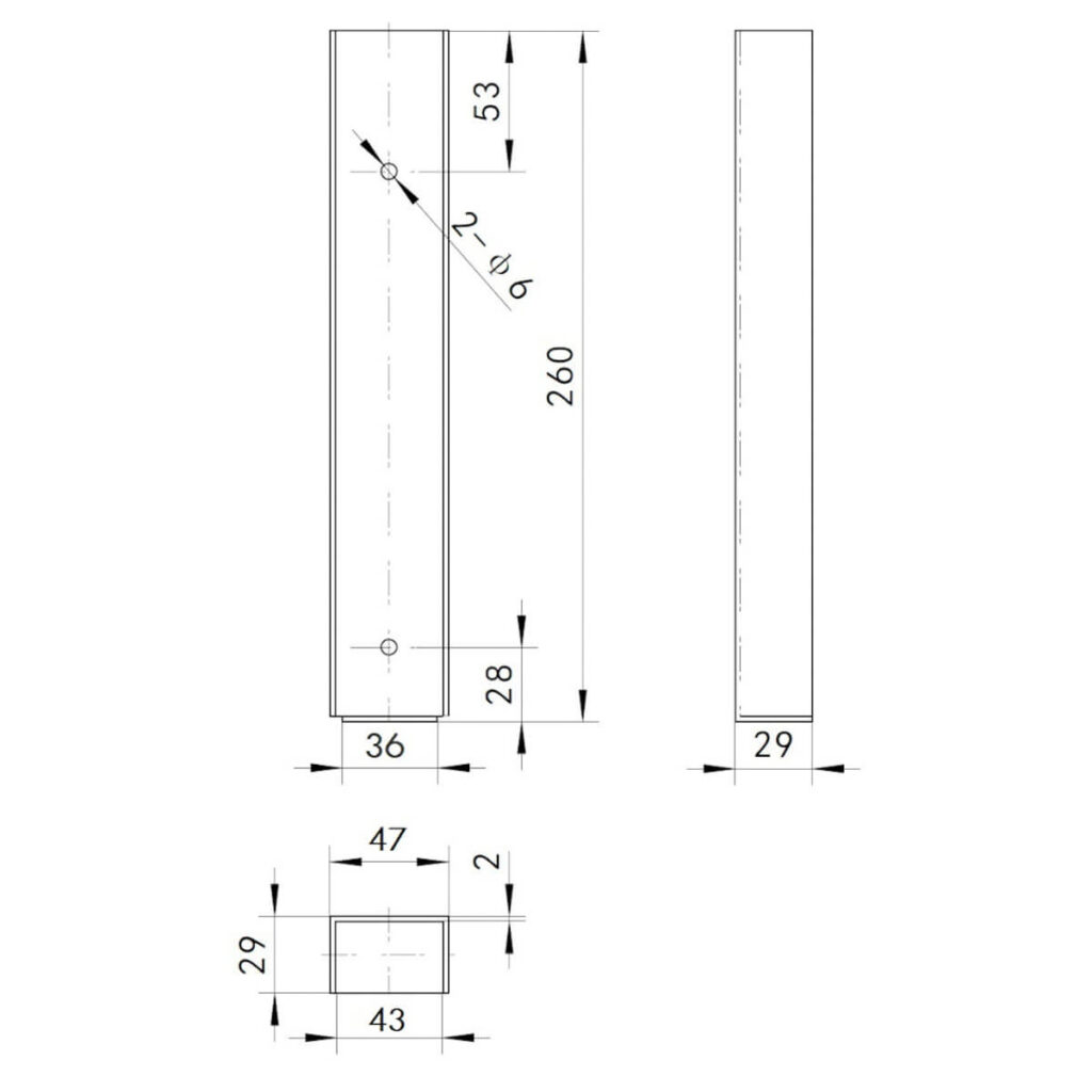u-profiel metaal maatvoering 26 cm voor schutting beton onderplaat