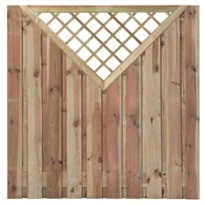 Scherm 21 planks (19+2) 18 mm met V-trellis