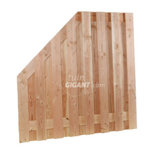 Schuin schuttingscherm 17 planks - Douglas