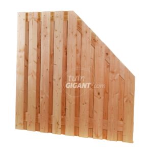 Schuin schuttingscherm 19 planks - Red Class - Rechts aflopend