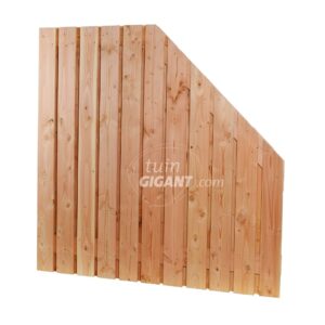 Schuin schuttingscherm 23 planks – Red Class - Rechts aflopend