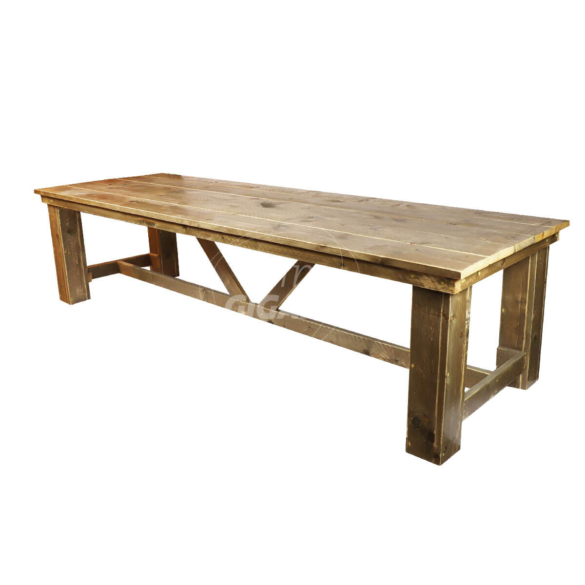 Oxide Stevenson Geleend Steigerhouten tafel - 300 cm, 10 Personen - Tuingigant.com