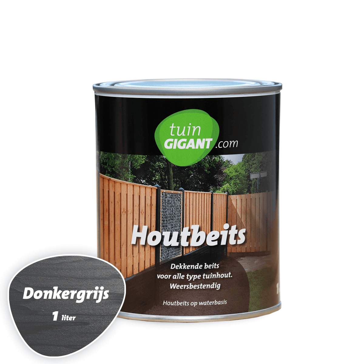 Houtbeits Donkergrijs - 1 2,5 Tuingigant.com