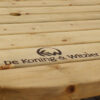 ronde picknicktafel met logo