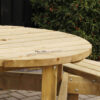 ronde picknicktafel met logo