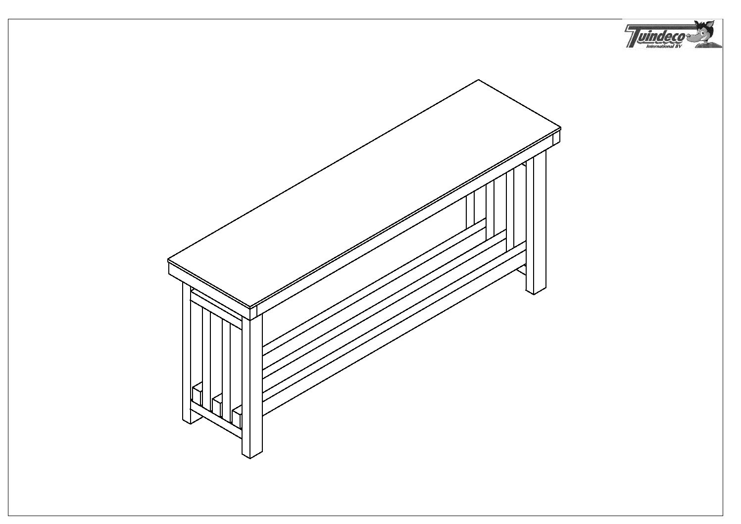 Tuin werkbank XXL Vuren - 180 cm breed - Tuingigant.com