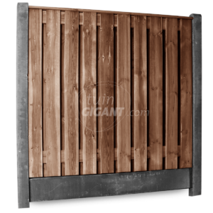 schuttingbundel 21 planks nobifix bruin geimpregneerd stampbeton antraciet compleet
