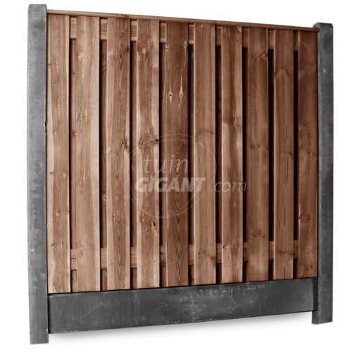 Nobifix 21 planks hout beton schutting bundel - Antraciet stampbeton