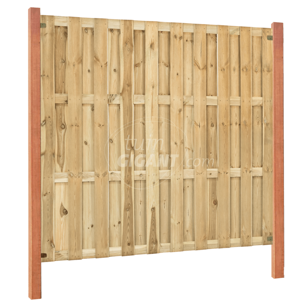 budget schuttingbundel 23 planks grenen hardhout paal compleet
