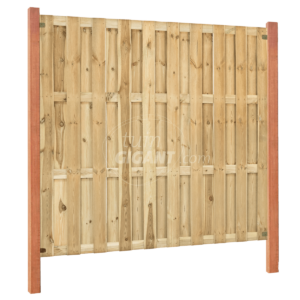 budget schuttingbundel 23 planks grenen hardhout paal compleet