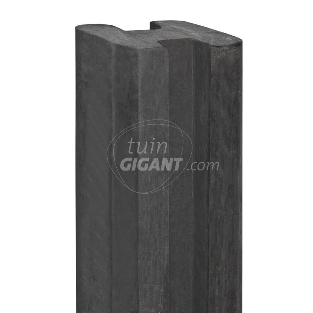 beton sleufpaal antraciet vecht 10x10 cm gleuf schutting
