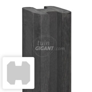 beton sleufpaal antraciet vecht 10x10 cm gleuf schutting tussenpaal