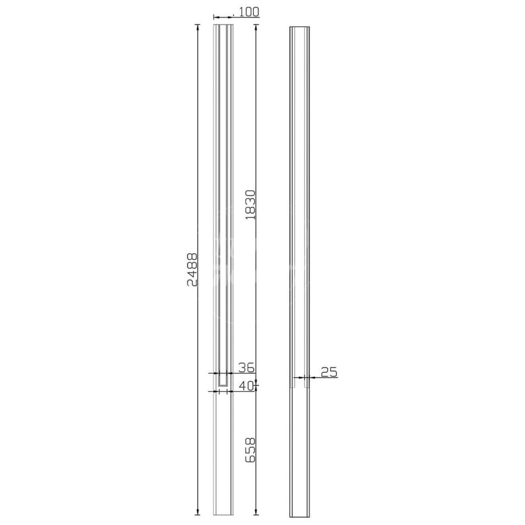 beton sleufpaal maat vecht 10x10 cm gleuf schutting