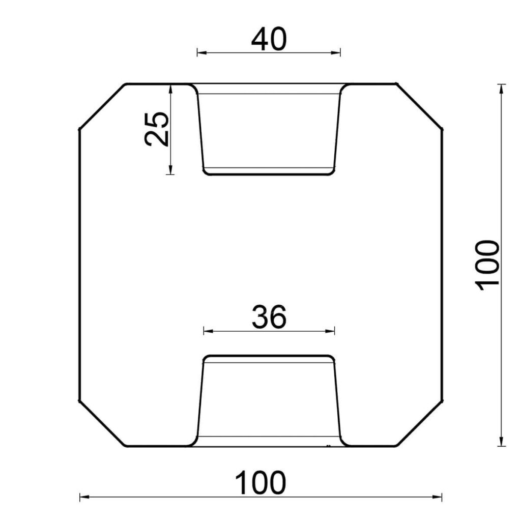 beton sleufpaal maat vecht 10x10 cm gleuf schutting