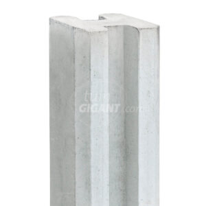 beton sleufpaal wit grijs vecht 10x10 cm gleuf schutting