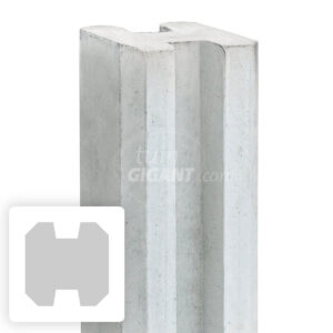 beton sleufpaal wit grijs vecht 10x10 cm gleuf schutting tussenpaal