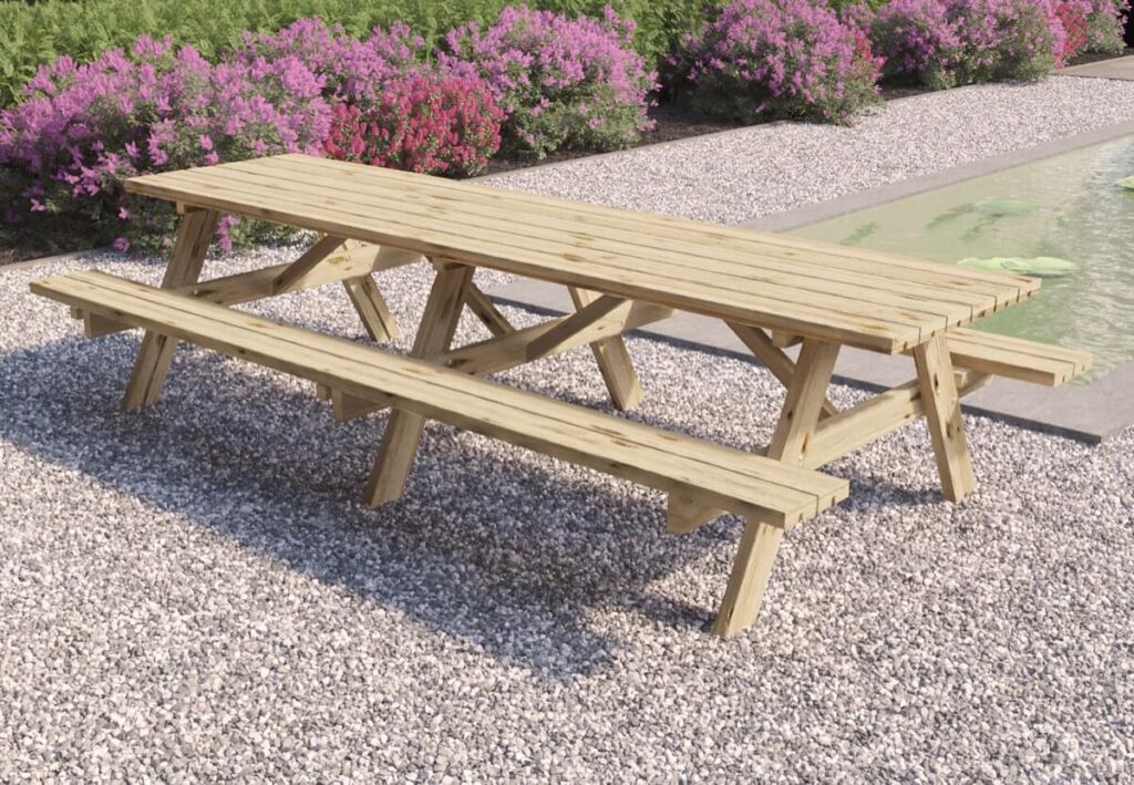 handleiding picknick tafel superieur 300 x 162 vuren geimpregneerd