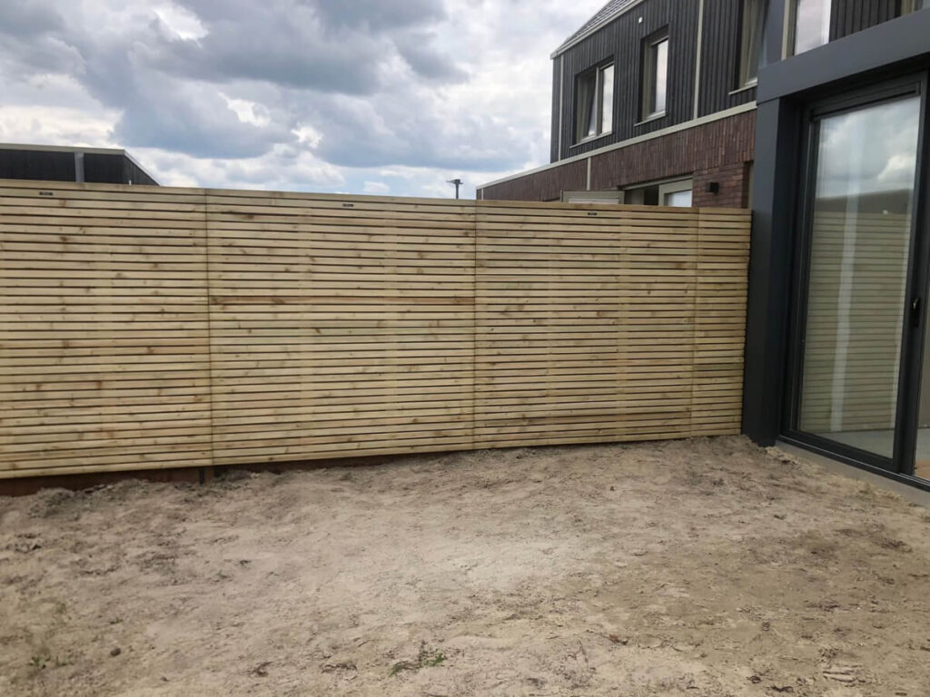 rhombus tuinscherm schuttingscherm-grenen enkele zicht zijde
