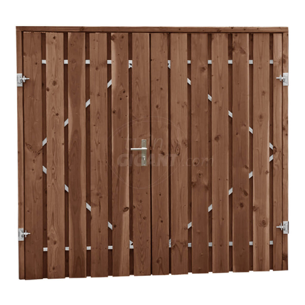 dubbele houten schutting tuinpoort nobifix compleet