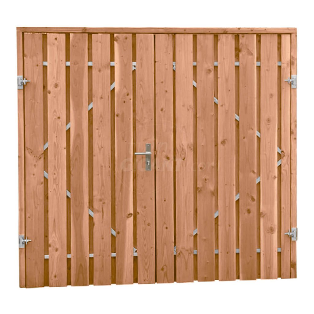 dubbele houten schutting tuinpoort red class wood compleet