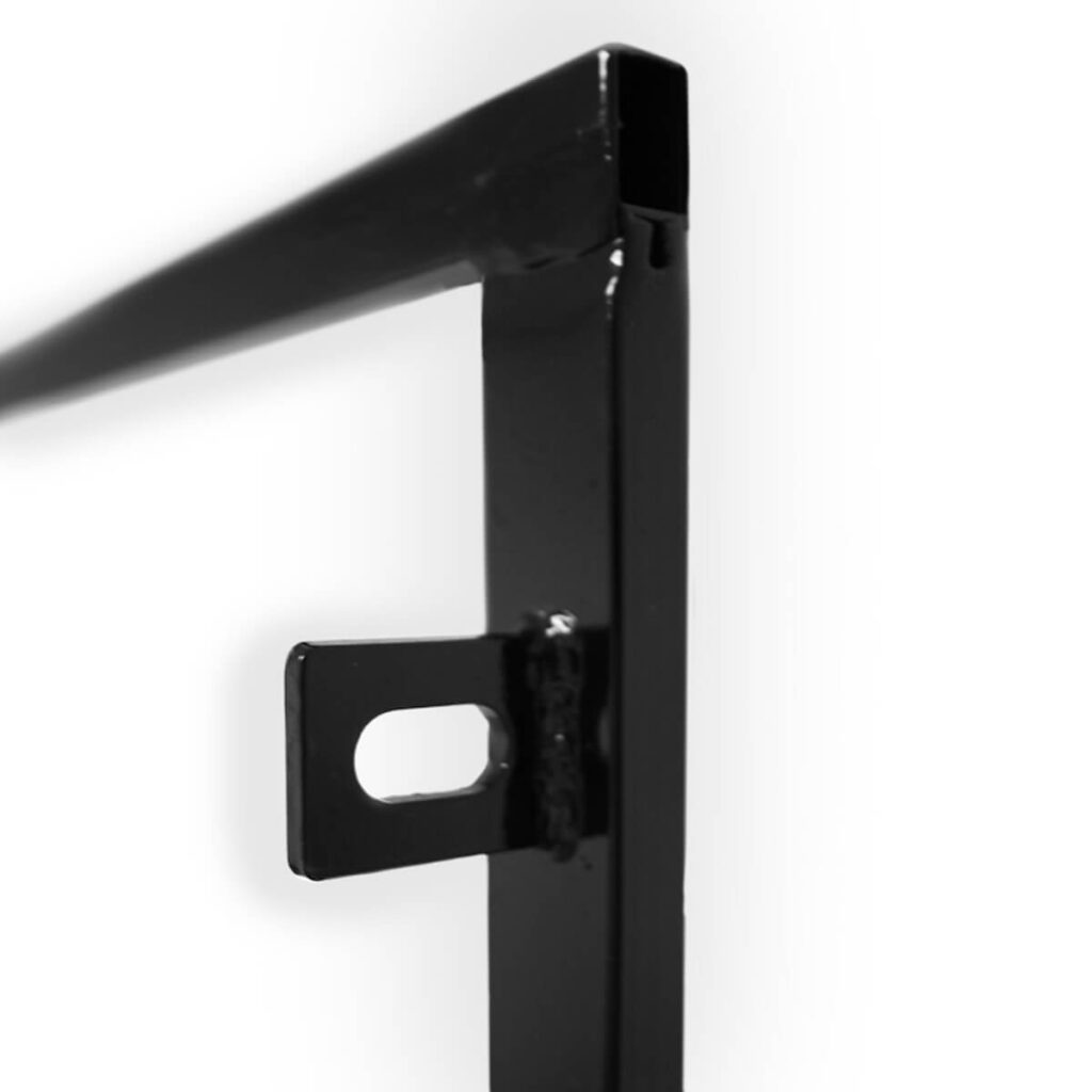 metalen-schuttingpoort frame zwart 100 breed 155 cm hoog verstelbaar