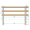 weidepaal betonpaal antraciet 211 cm 11,5 x 11,5 cm