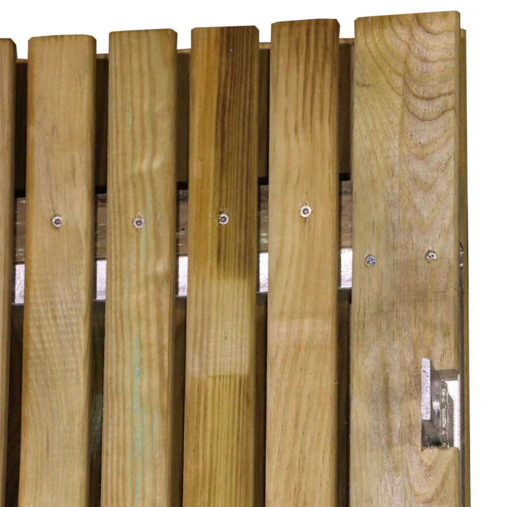 complete houten elan planken schutting tuinpoort grenen verticaal andalusie