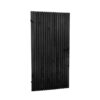 losse enkele houten elan planken schutting tuinpoort zwart met zwarte details andalusie sfeer