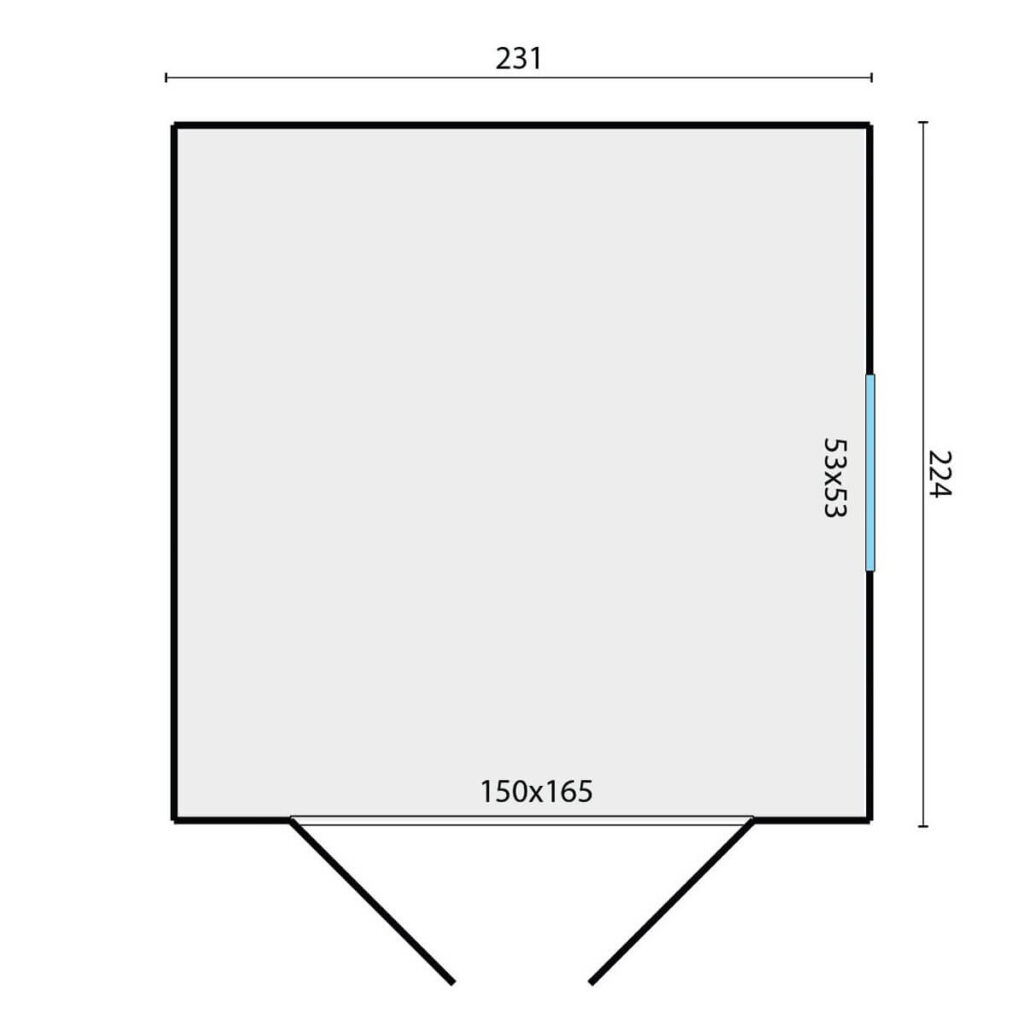 grenen tuinhuis hugo 224 x 232m bouwpakket