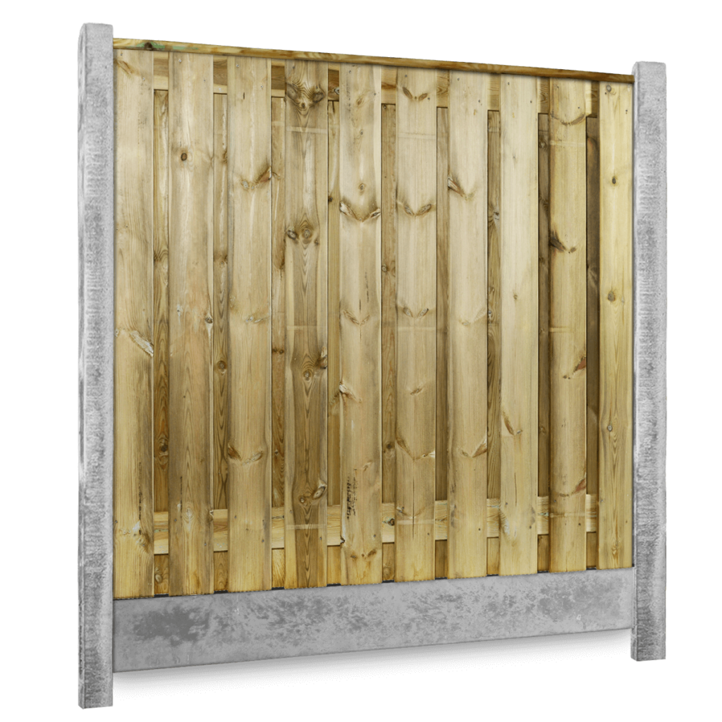 grenen 21 planks schutting voordeelbundel grijs stampbeton schuttingpaal