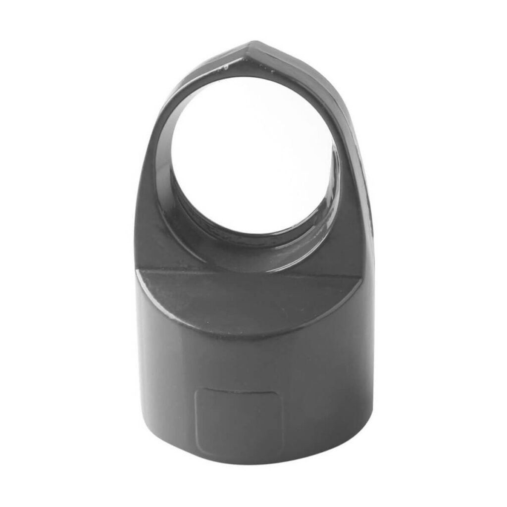 aluminium doorvoerkop hekwerk 60x42 mm type m zwart