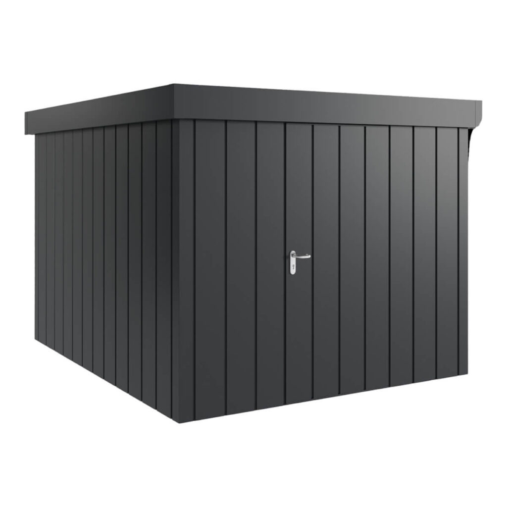 tuinhuis juno jfd11 modern 262x310 cm antraciet staal hormann