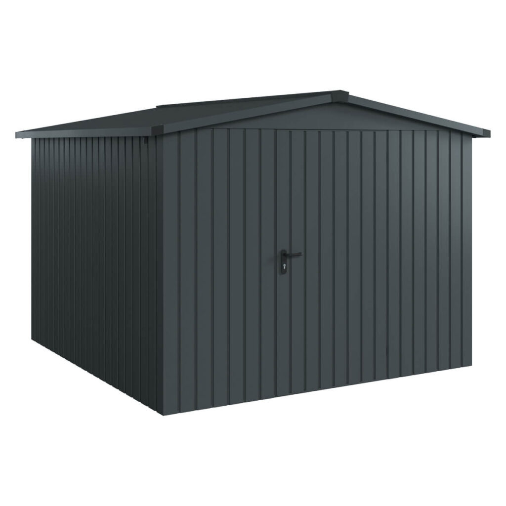 tuinhuis met zadeldak ecostar euroline esd10 262x262 cm antraciet hormann