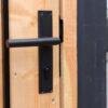 complete houten schutting tuinpoort red class wood zwart beslag details