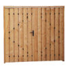 dubbele houten schutting tuinpoort red class wood zwarte details compleet