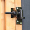 dubbele houten schutting tuinpoort red class wood zwarte details compleet