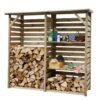 haardhoutberging twin 176 x 190 x 60 cm grenen groen geïmpregneerd