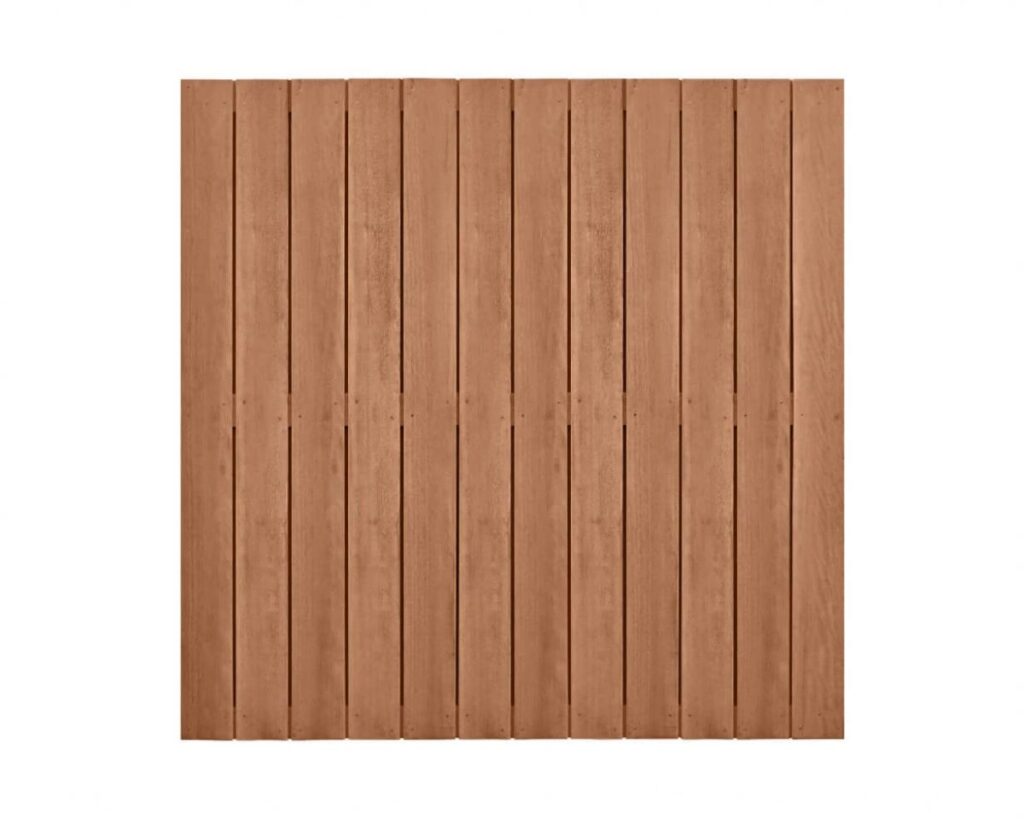 hardhout recht schuttingscherm 28 planks 180 x 180