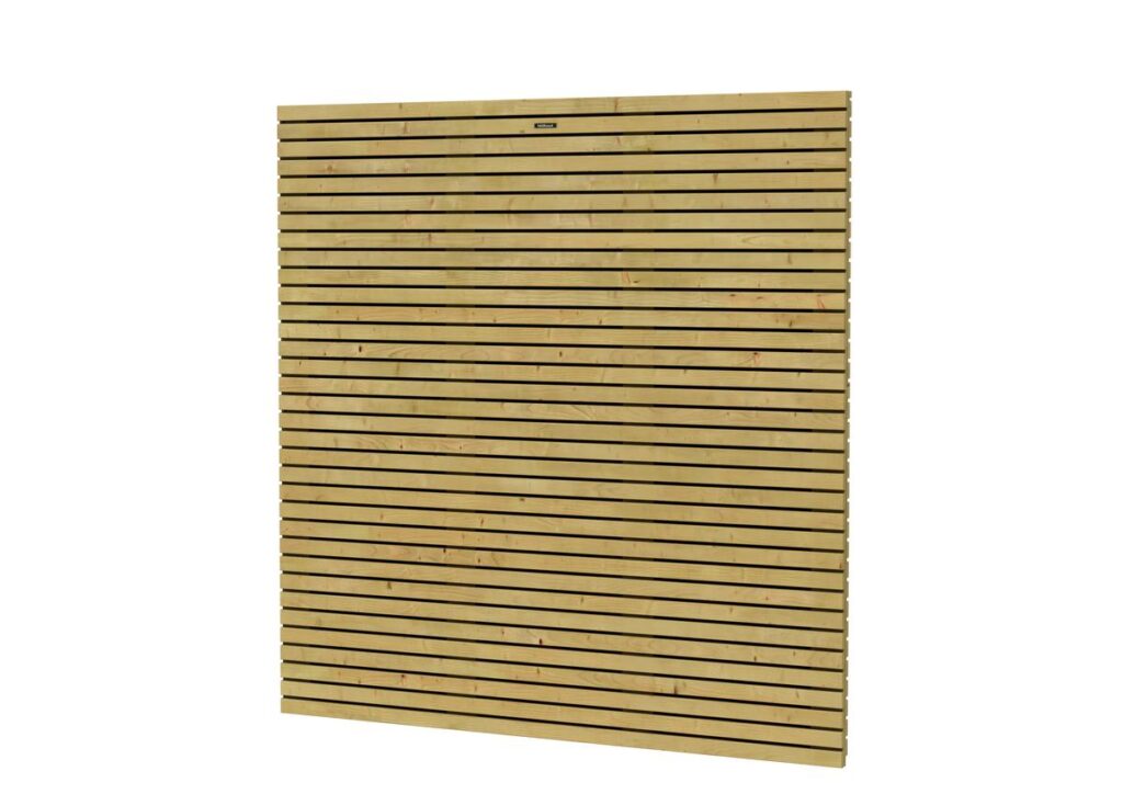 hillhout elan schuttingscherm 180 x 180 cm dubbele zijde horizontaal vuren