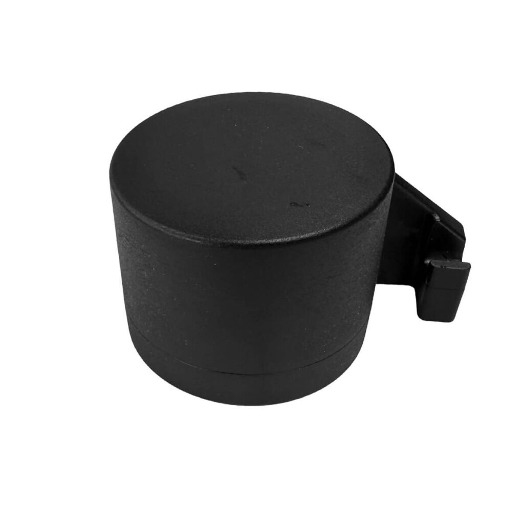 hekwerk kunststof einddop einddop met haakjes zwart 60 mm