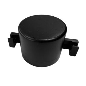 hekwerk kunststof einddop tussendop met haakjes zwart 60 mm