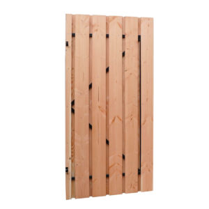 houten schutting tuinpoort douglas 90 cm zwarte frame zwart slotset