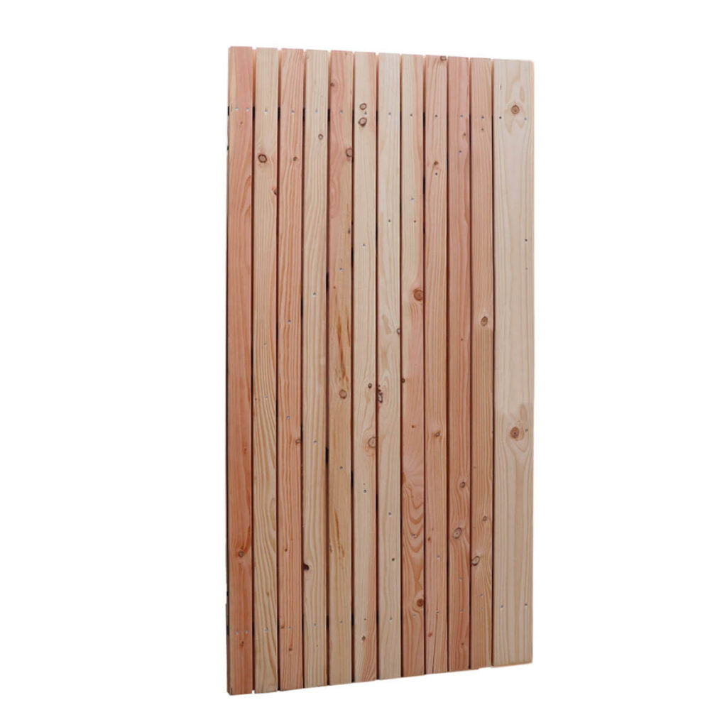 enkele houten schutting tuinpoort douglas elan latten 90 cm zwarte frame