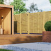 tuinpoort elan horizontaal excellent verstelbaar met stalen frame grenen geimpregneerd 100 x 99 cm woodvision
