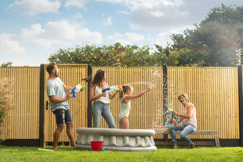 tuinpoort elan verticaal excellent verstelbaar met stalen frame grenen geimpregneerd 100 x 99 cm woodvision