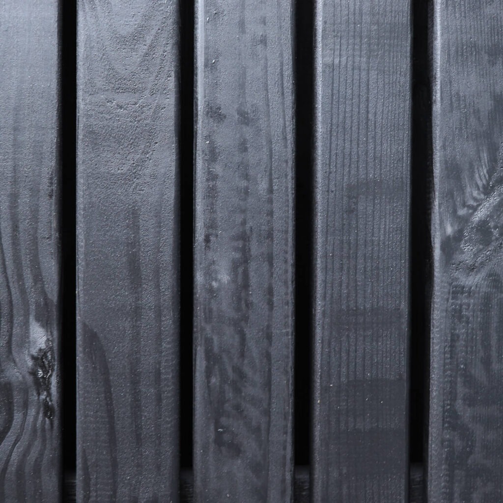 houten hekwerk tuinpoort stalen frame zwart elan 9005 180 x 100 cm vence