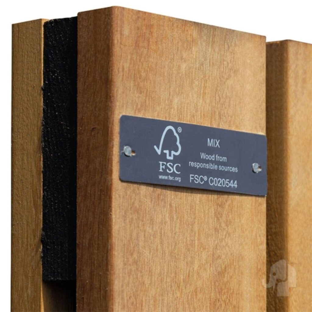 Elephant® - Schutting Elan recht tuinscherm - 180 x 180 cm - Hardhout - Almendrillo - tuingigant